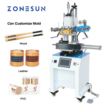 ZONESUN ZS‑819R Pneumatic Hot Stamping Machine for Flat&Curved Surface