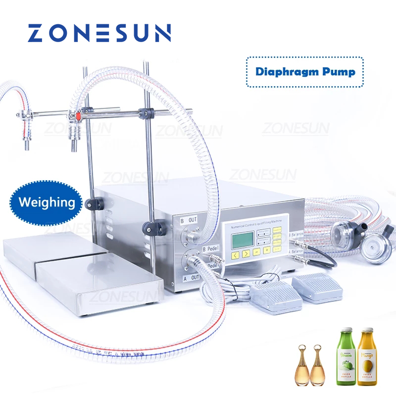 ZONESUN ZS-DP622W Semi-Automatic Liquid Weighing Filling Machine