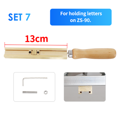 ZONESUN T-slot Letter Holder for Hot Foil Stamping Machine