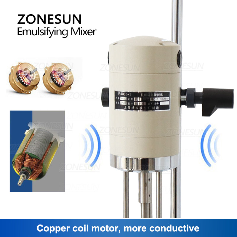ZONESUN ZS‑J300 High‑Shear Emulsifying Mixer for Cosmetics & Industry