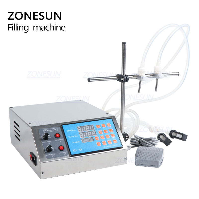 ZONESUN ZS‑YTPP2T 2‑Head Peristaltic Pump Liquid Filling Machine