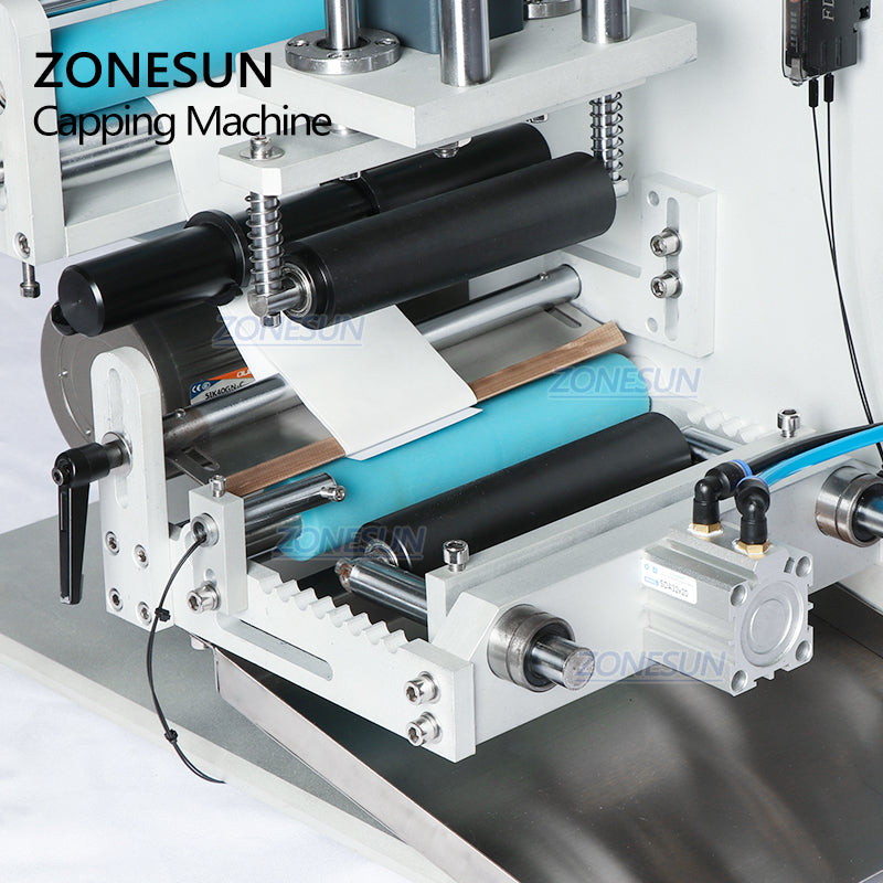 ZONESUN ZS-TB100 Semi-Auto Round Bottle Single Double Sides Labeler