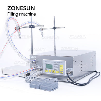 ZONESUN ZS-DP622W Semi-Automatic Liquid Weighing Filling Machine