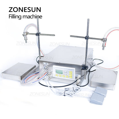 ZONESUN ZS-GP632 Dual-Nozzle Oil Filling Machine with Weighing