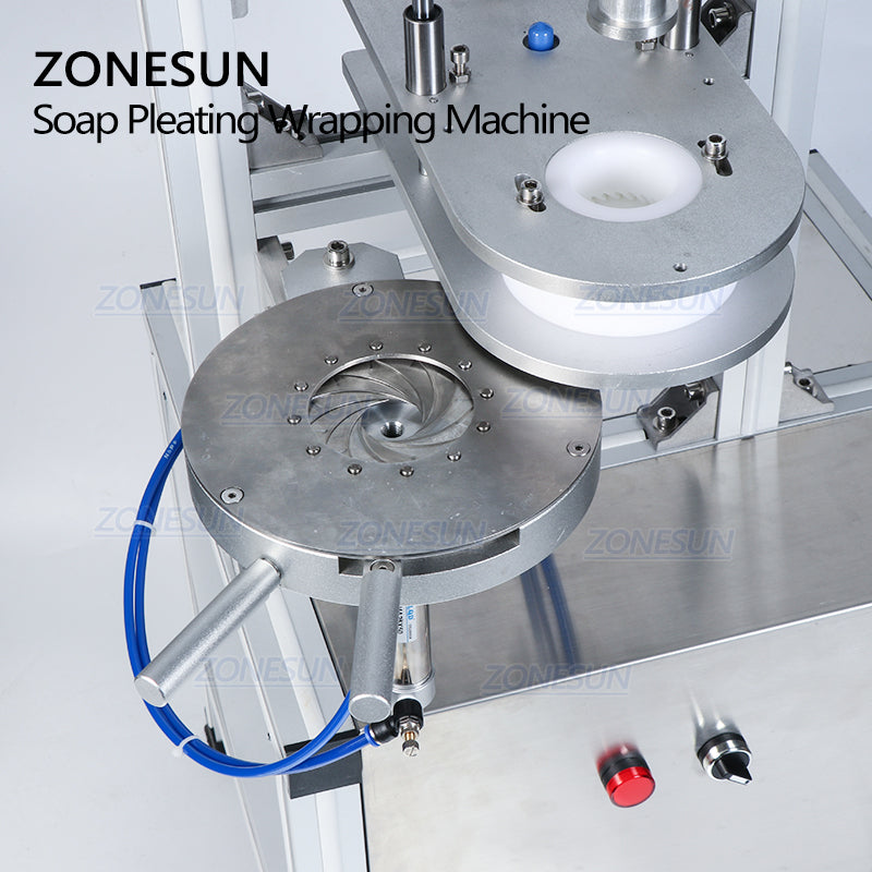 ZONESUN ZS-PK900 Semi-Auto Pleated Wrapping Machine for Round Products