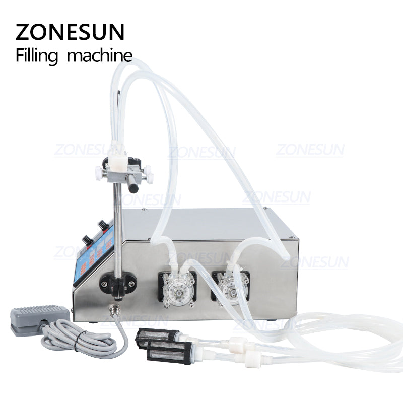 ZONESUN ZS‑YTPP2T 2‑Head Peristaltic Pump Liquid Filling Machine
