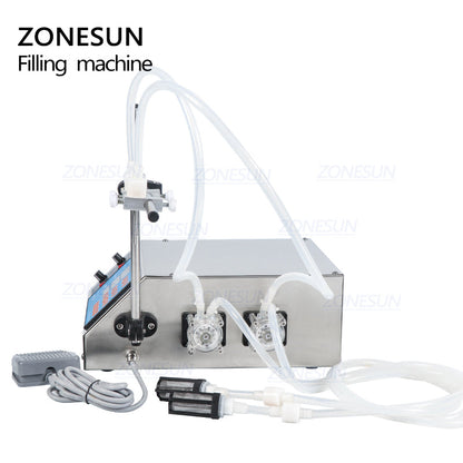 ZONESUN ZS‑YTPP2T 2‑Head Peristaltic Pump Liquid Filling Machine