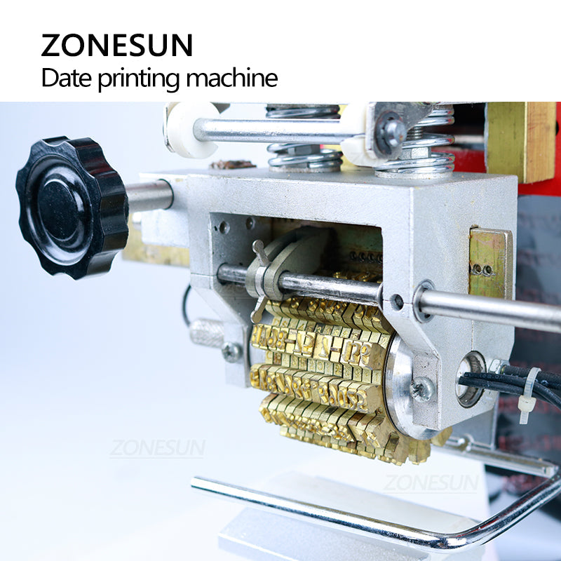 ZONESUN ZY‑RM2‑D Semi‑auto Rolling Ribbon Dialing Date Printer