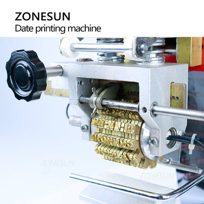ZONESUN ZY‑RM2‑D Semi‑auto Rolling Ribbon Dialing Date Printer