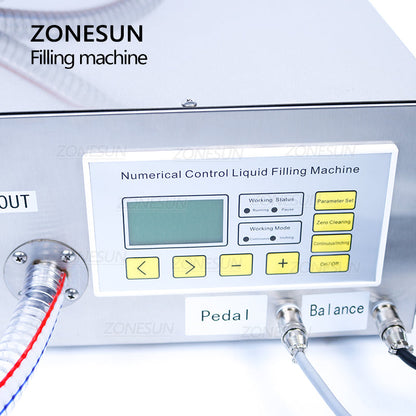 ZONESUN ZS-GP631 Semi-Automatic Oil Filling Machine with Weighing