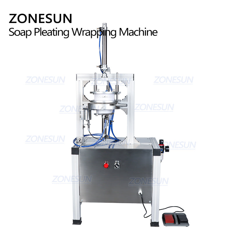 ZONESUN ZS-PK900 Semi-Auto Pleated Wrapping Machine for Round Products