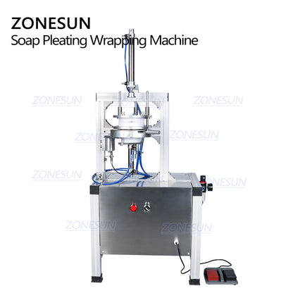 ZONESUN ZS-PK900 Semi-Auto Pleated Wrapping Machine for Round Products