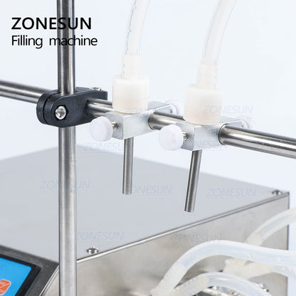 ZONESUN ZS‑YTPP2T 2‑Head Peristaltic Pump Liquid Filling Machine