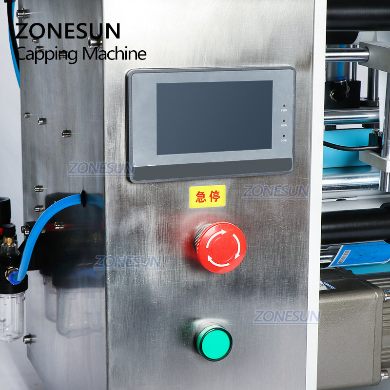 ZONESUN ZS-TB100 Semi-Auto Round Bottle Single Double Sides Labeler