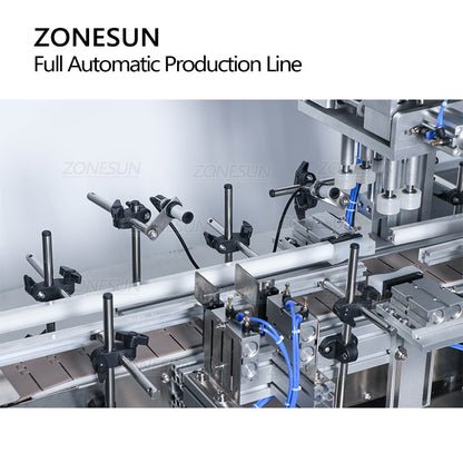 ZONESUN ZS-FAL180D Máquina etiquetadora de doble cara, llenado y tapado de líquidos de sobremesa