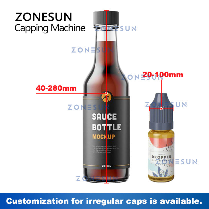 ZONESUN ZS-XGCC2 Tighten Bottle Capping Machine for Screw Caps