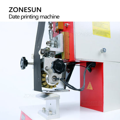 ZONESUN ZY‑RM2‑D Semi‑auto Rolling Ribbon Dialing Date Printer
