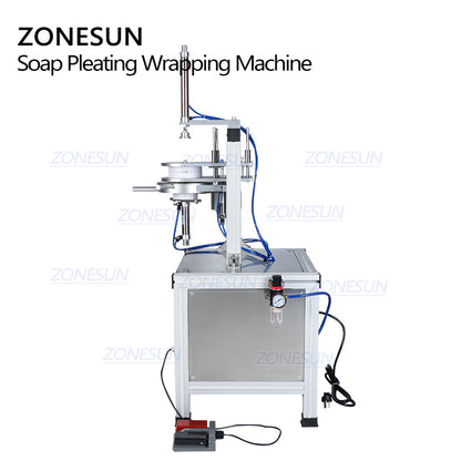 ZONESUN ZS-PK900 Semi-Auto Pleated Wrapping Machine for Round Products