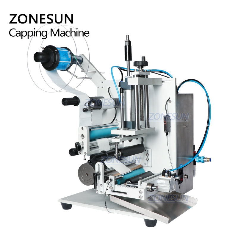 ZONESUN ZS-TB100 Semi-Auto Round Bottle Single Double Sides Labeler