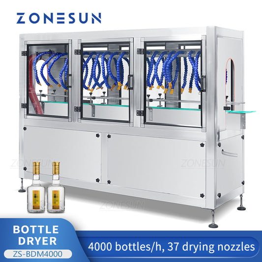 ZONESUN ZS‑BDM4000 Glass Bottle Drying Machine for Filling Lines