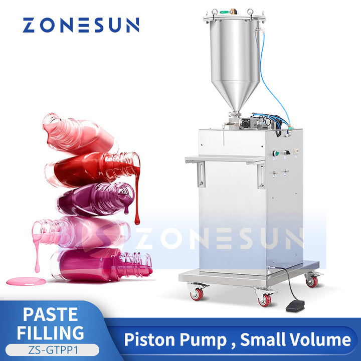 Máquina llenadora de pasta con bomba de pistón semiautomática ZONESUN ZS-GTPP1