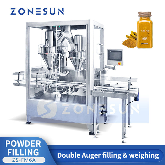 ZONESUN ZS-FM6A Máquina automática de pesaje y llenado de polvo de doble sinfín 
