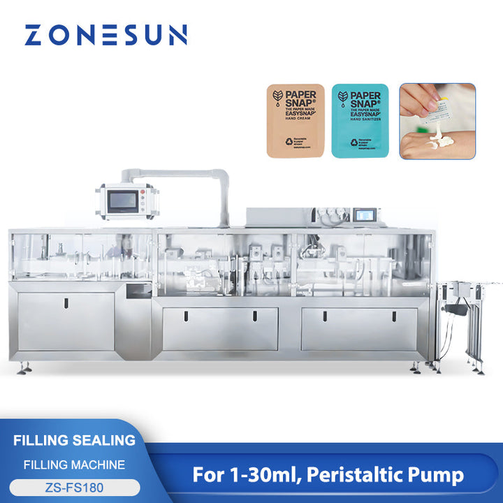 Máquina llenadora y selladora de líquidos con bomba peristáltica de bolsita a presión ZONESUN ZS-FS180 