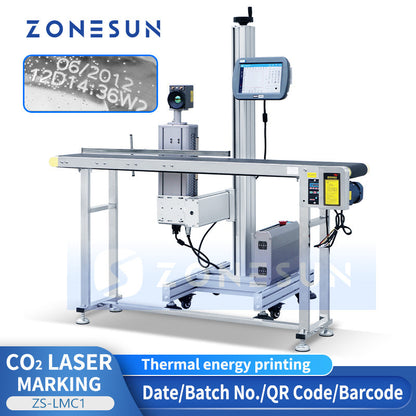 ZONESUN ZS-LMC1 Automatic CO₂ Laser Date Code and Barcode Printer