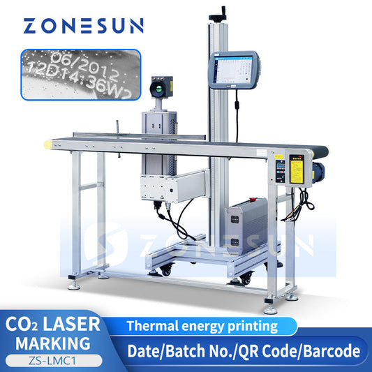 ZONESUN ZS-LMC1 Automatic CO₂ Laser Date Code and Barcode Printer