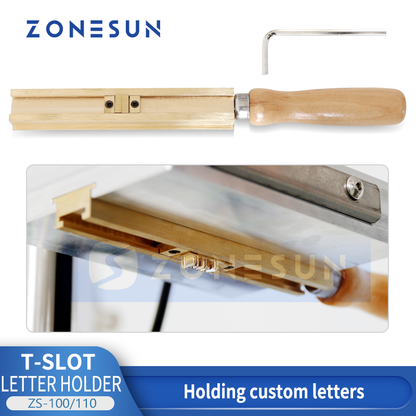 ZONESUN T-slot Letter Holder for Hot Foil Stamping Machine