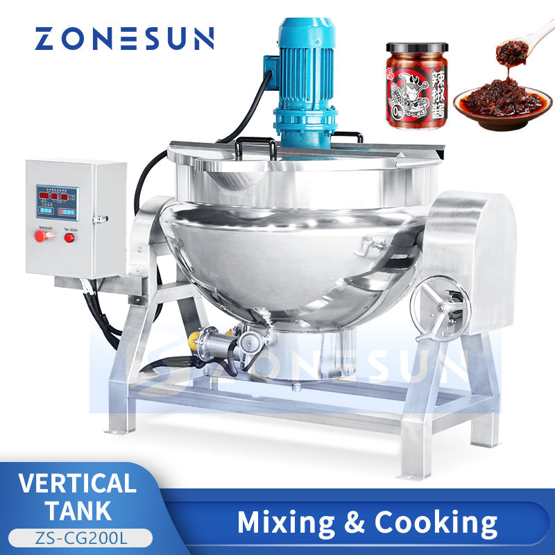 ZONESUN ZS-CG200L Industrial Cooker with Mixer and Heater