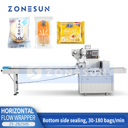 ZONESUN ZS-ZB250S Horizontal Flow Wrapping Packaging Machine