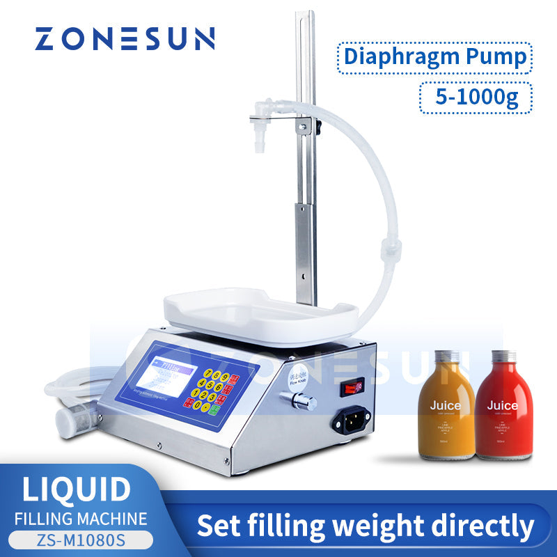 ZONESUN ZS-M1080S Semi-Automatic Liquid Weighing Filling Machine