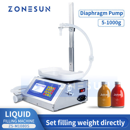 ZONESUN ZS-M1080S Semi-Automatic Liquid Weighing Filling Machine