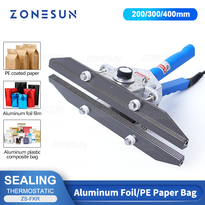 ZONESUN ZS‑FKR200C Portable Hand‑held Heat Sealer for Foil Film