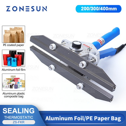 ZONESUN ZS‑FKR200C Portable Hand‑held Heat Sealer for Foil Film