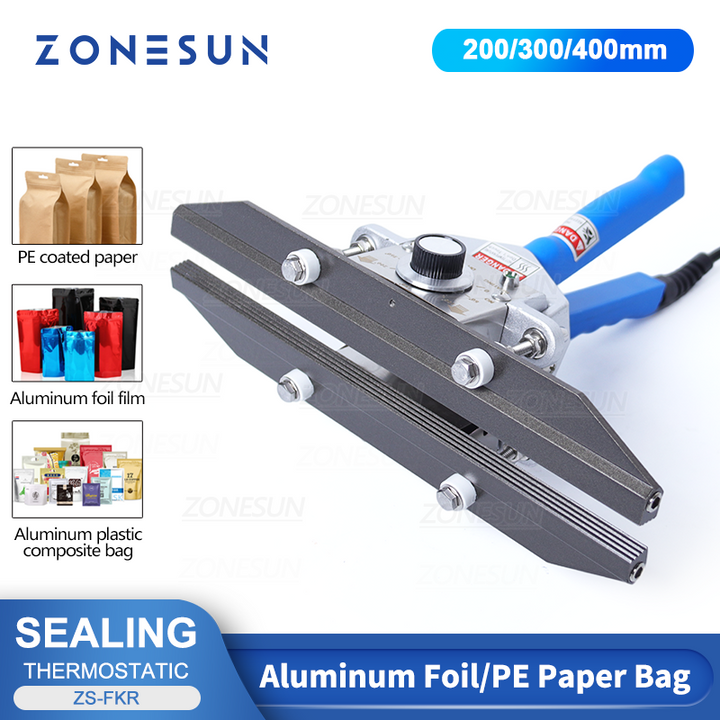 ZONESUN ZS‑FKR200C Saldatrice termica portatile a mano per film in alluminio
