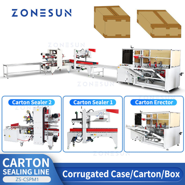 Línea de producción de sellado automático de cajas de cartón ZONESUN ZS-CSPM1 