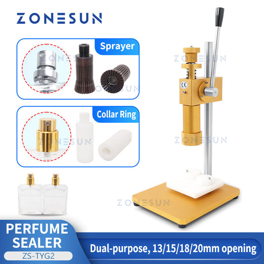 ZONESUN ZS‑TYG2 Dual‑use Manual Perfume Bottle Crimper & Sealer
