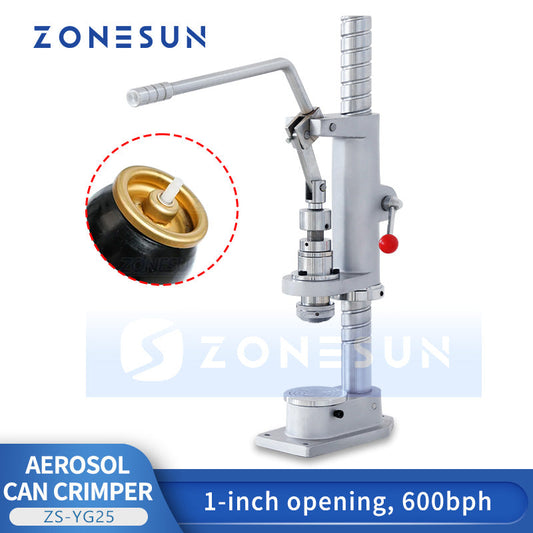 ZONESUN ZS-YG25 Manual Aerosol Can Crimping and Capping Machine
