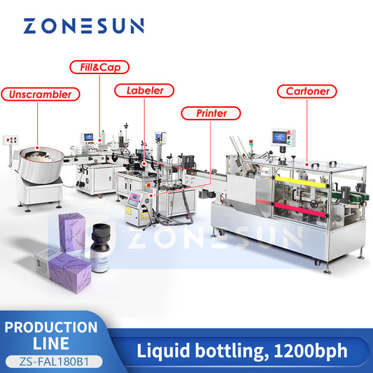 ZONESUN ZS-FAL180B1 Automatic Liquid Filling and Cartoning Line