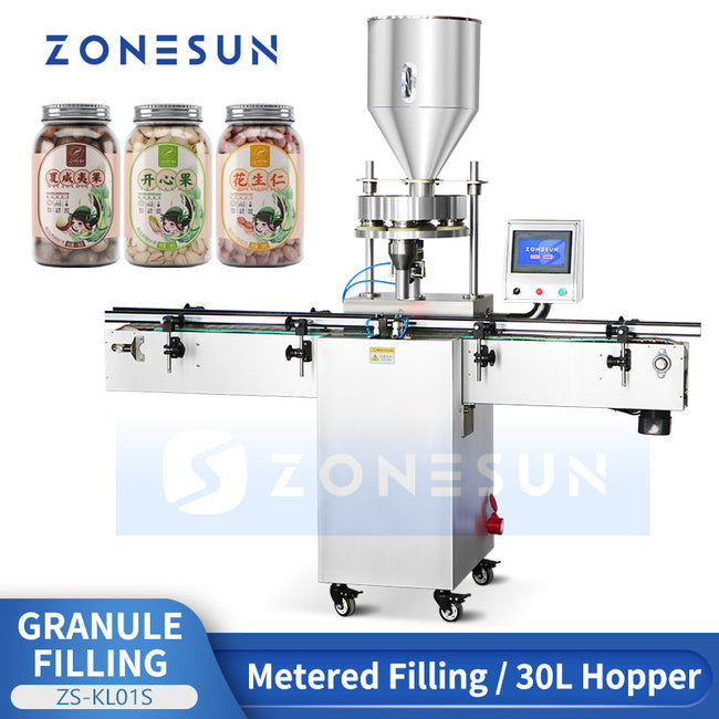 ZONESUN ZS-KL01S Máquina automática de llenado de botellas con vaso medidor de gránulos 