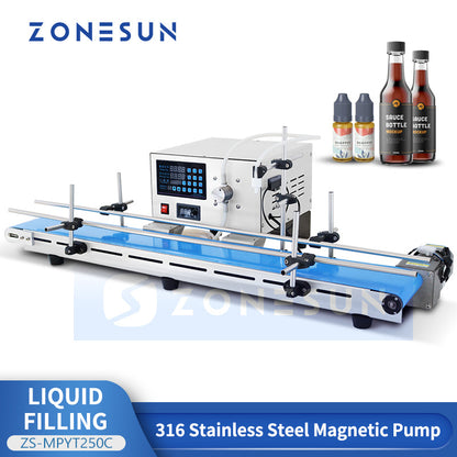 ZONESUN ZS-MPYT250C Automatic Single Nozzle Magnetic Pump Liquid Filler