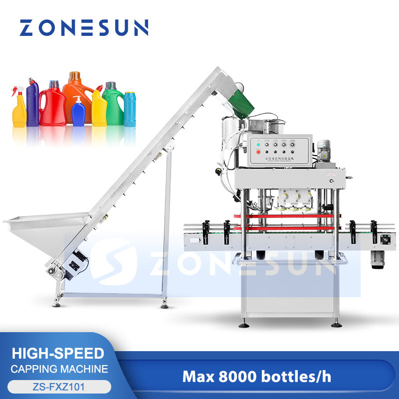 ZONESUN ZS-FXZ101 Automatic High Speed Capping Machine with Feeder