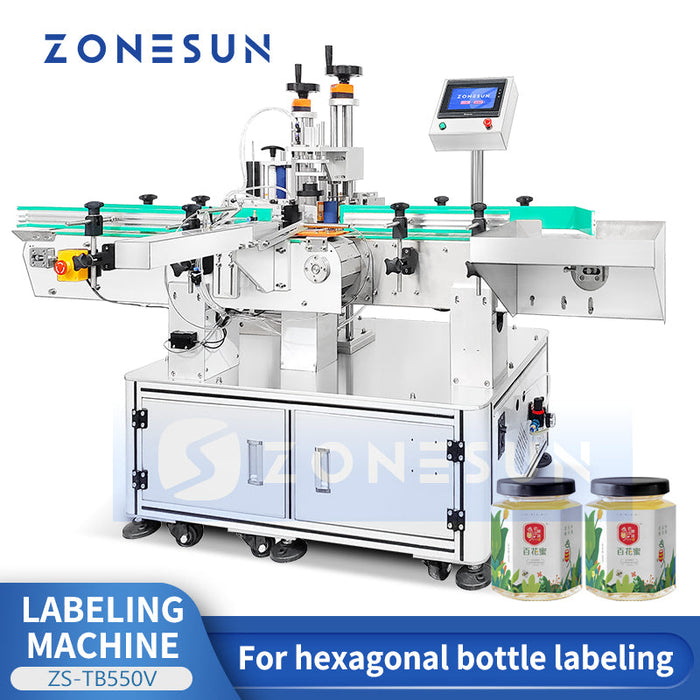 Máquina etiquetadora automática de botellas poligonales ZONESUN ZS-TB550V