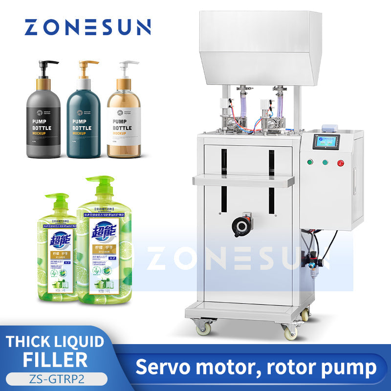 ZONESUN ZS-GTRP2 Semi-automatic Dual Nozzle Rotor Pump Filling Machine