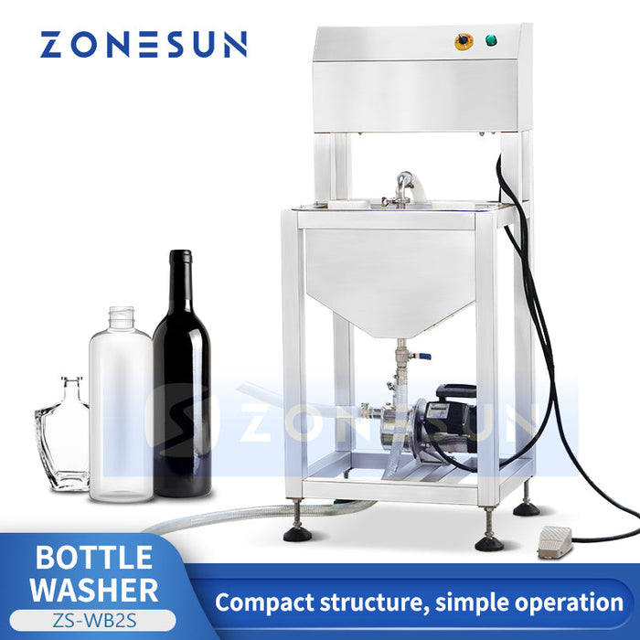ZONESUN ZS-WB2S Semi-Automatic Dual Head Bottle Washer