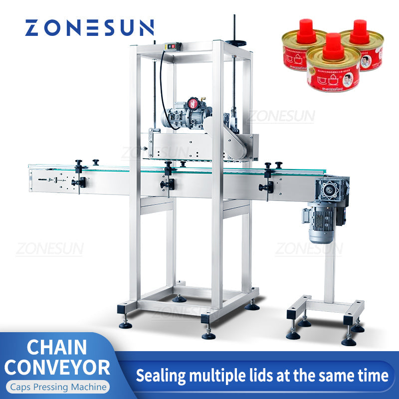 ZONESUN ZS‑XG21 Automatic Cap Pressing Machine for Bottles & Cans