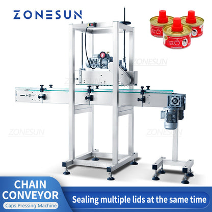 ZONESUN ZS‑XG21 Automatic Cap Pressing Machine for Bottles & Cans