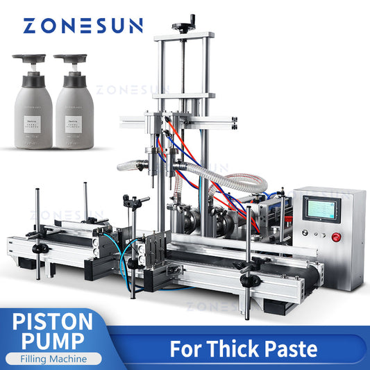 ZONESUN ZS-DTYT2 Automatic Pneumatic Piston 2 Nozzles Filling Machine